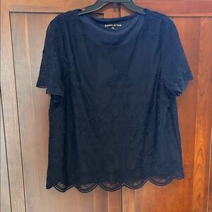 Preston & York Midnight Blue Lace Blouse